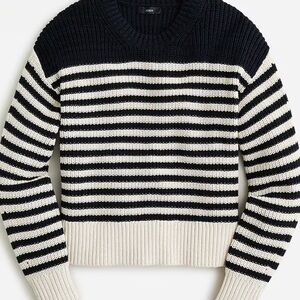 J. Crew Black and White Striped Sweater